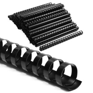 100 Anillas Rectangular 12mm Negro Para Encuadernado