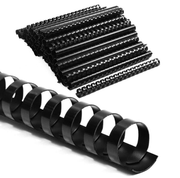 100 Anillas Rectangular 12mm Negro Para Encuadernado