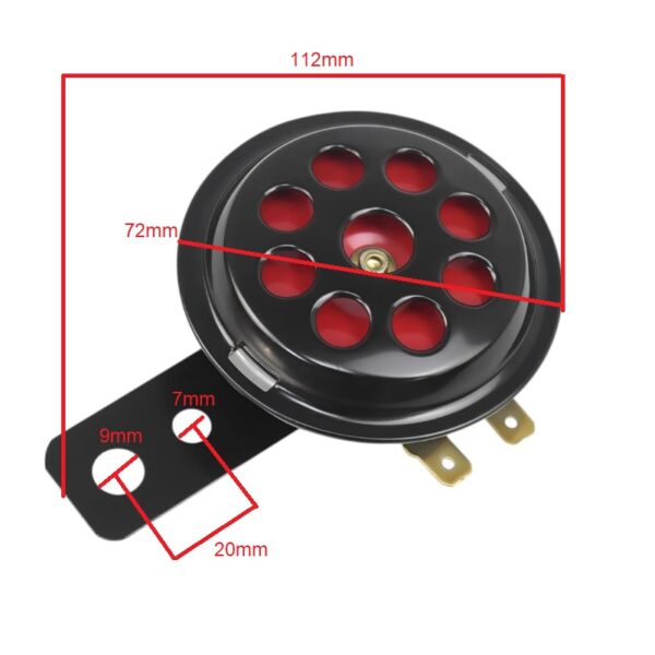 Bocina Moto Universal 12v 1.5a 105db Vintage - Imagen 2