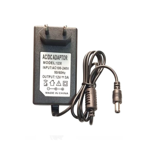 Transformador Adaptador AC/DC Input: 110-240v Output: 12v 3A Mod. 1230