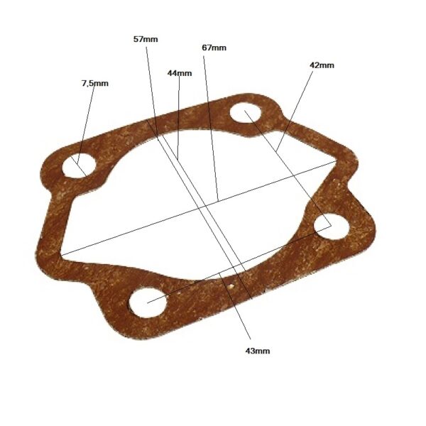 Empaquetadura Cilindro 49cc 2T Motor Bici - Imagen 3