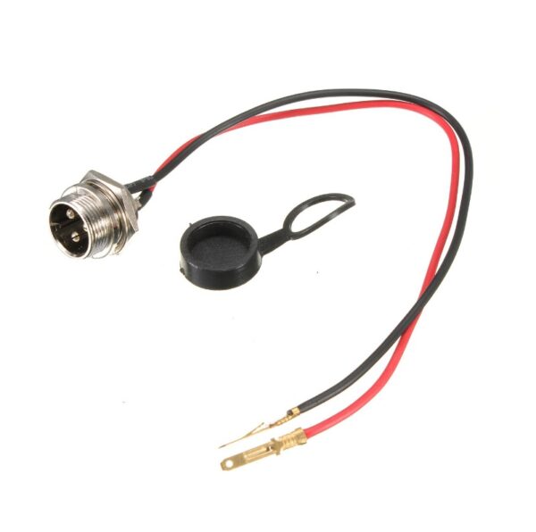 Conector GX-16 3P Macho con Tapa Goma