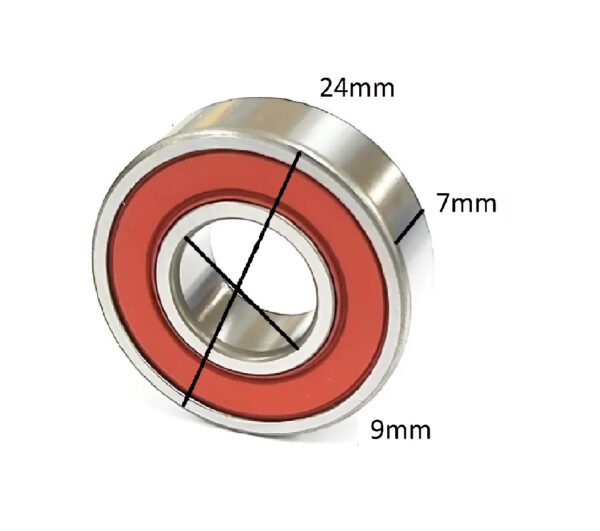Rodamiento 9x24x7mm 609 2RS - Imagen 3