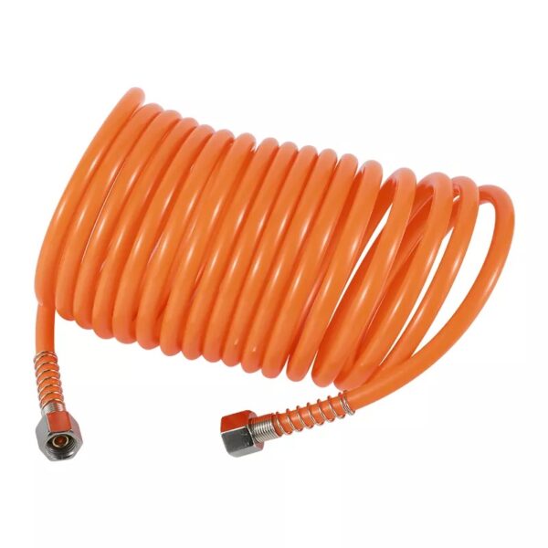 Manguera Aire Espiral para Compresor 5mts. Naranja