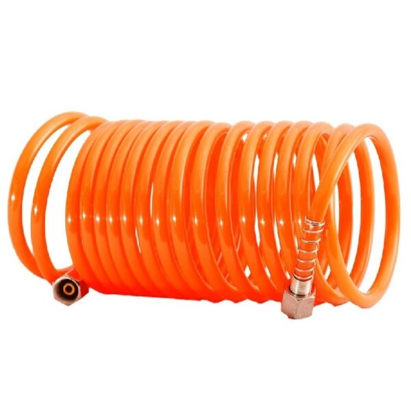 Manguera Aire Espiral para Compresor 5mts. Naranja - Imagen 2