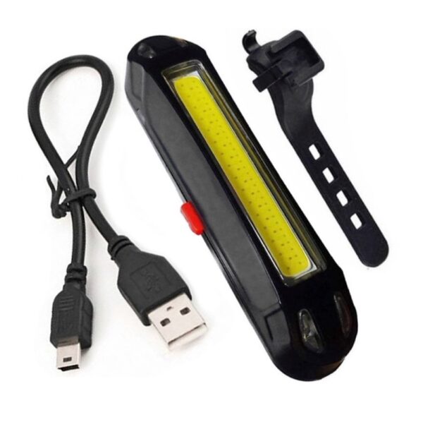 Luz LED Linterna de Bicicleta Delantera Trasera Recargable USB