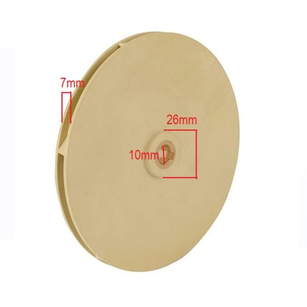 Impulsor para Bomba de Agua Plástico Eje 10mm - Imagen 3