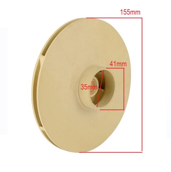 Impulsor para Bomba de Agua Plástico Eje 10mm - Imagen 2
