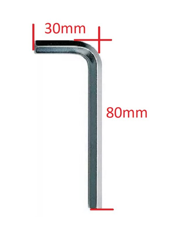 Llave Hexagonal Allen 6mm 80x30mm - Imagen 2