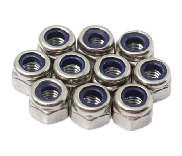 Tuerca Hexagonal M10 Con Seguro Nylon Paso 1.5 x 10 Unid - Imagen 4