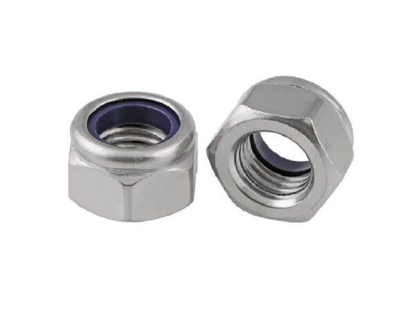 Tuerca Hexagonal M10 Con Seguro Nylon Paso 1.5 x 10 Unid
