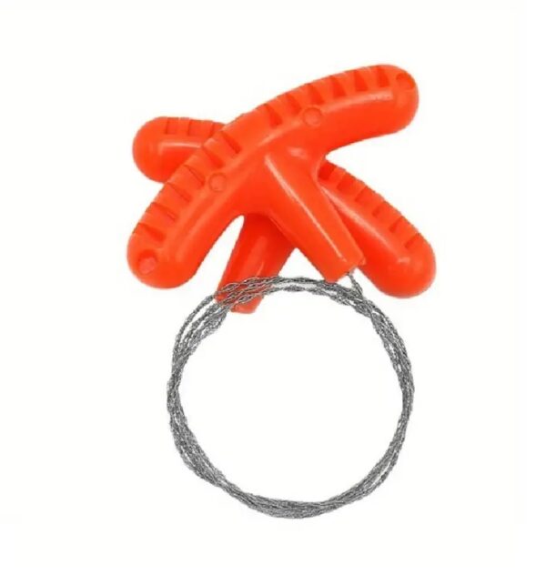Sierra de Alambre de Mano Portatil Acero Inox. Naranja