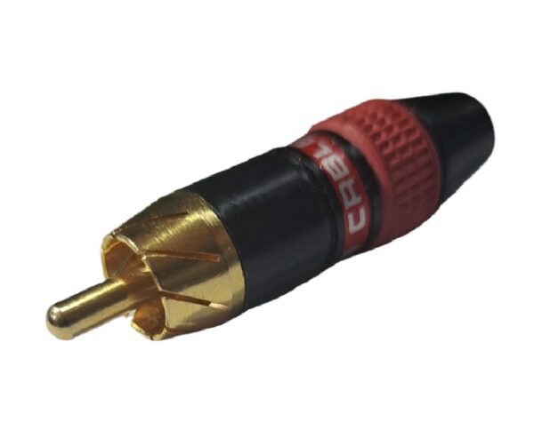 Conector RCA Macho Negro con Rojo