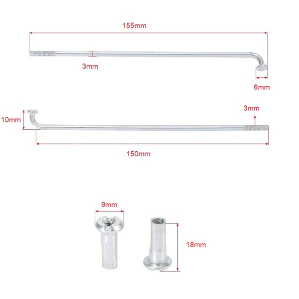 Rayos Rueda 150x3x10mm 36u. - Imagen 4