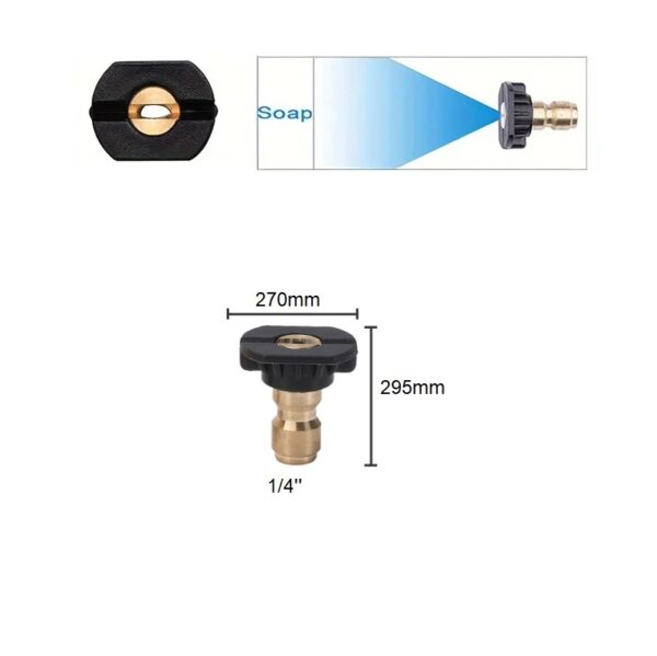 Boquilla Rociadora a Presión 1/4″ Negro Inox. 65° - Imagen 2