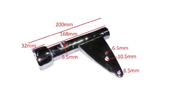 Soporte Foco Delantero Bicimoto 49cc Cromado - Imagen 3
