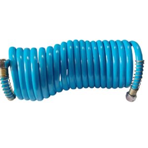 Manguera Aire Espiral para Compresor 5mts. Azul