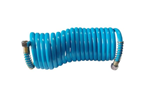 Manguera Aire Espiral para Compresor 5mts. Azul