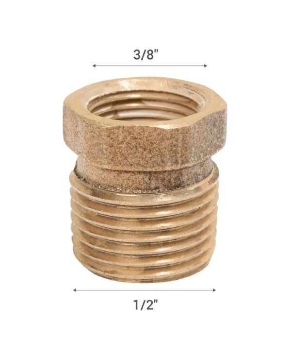 Bushing Reduccion 1/2″HE a 3/8″HI Bronce - Imagen 3