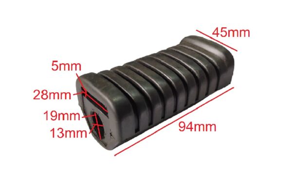 Pedal Apoya Pie Goma 94mm - Imagen 4
