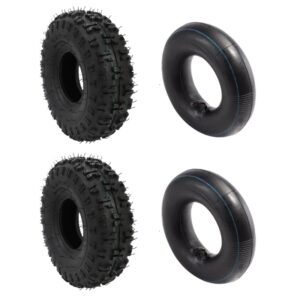 Par Neumático 04D 4.10-4 4PLY con Cámara V-curva Moto ATV Scooter