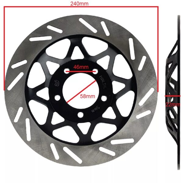 Disco Freno 5P46 DT240mm DE58mm ESP4mm - Imagen 4