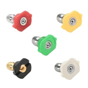 Juego de 5 Boquillas Rociadoras a Presión 1/4″ Inox. 0°- 15° - 25° - 40° - 65°