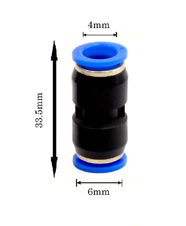 Conector Rápido Recto 6 a 4mm x 2 Unid. - Imagen 3